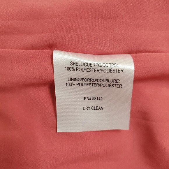 Gal Meets Glam Women Angelica Pleated Midi Dress 14 Pink Faux Wrap Shoulder Ties - Picture 11 of 11